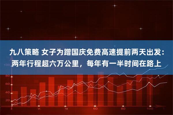 九八策略 女子为蹭国庆免费高速提前两天出发：两年行程超六万公里，每年有一半时间在路上